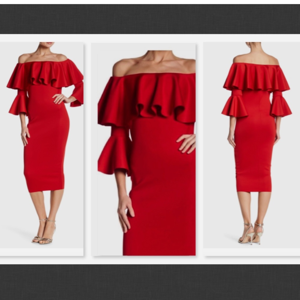 NEW Issue New York Off-the-Shoulder Gown RED Size M